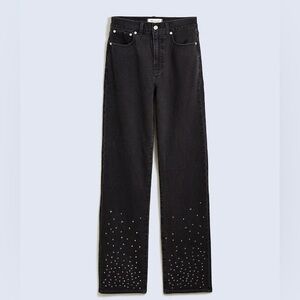 NWOT Madewell 90’s straight rhinestone jeans